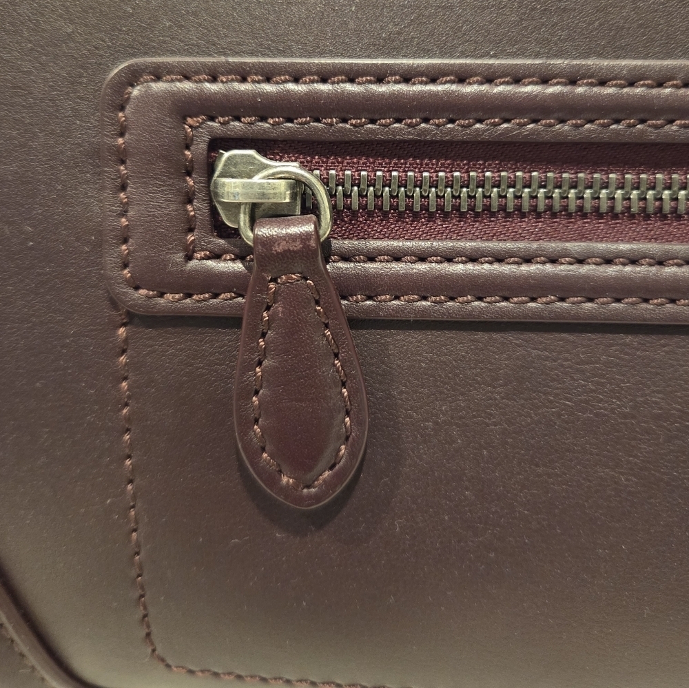 Celine Mini Luggage (Largest Size) Burgundy Calfskin Leather Tote Bag - Picture 3 of 9